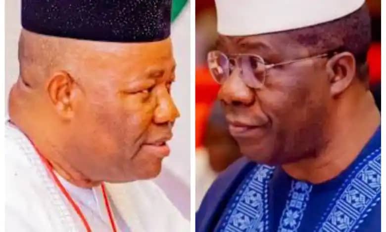 BREAKING: AKPABIO SENATE LEADER OPEYEMI CLASH IN PLENARY SESSION OVER RECESS