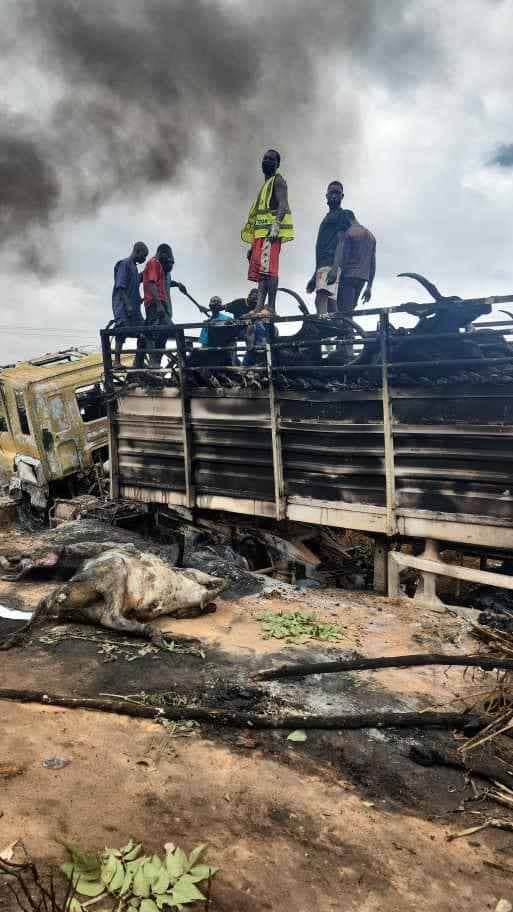 TANKER EXPLOSION IN MINNA LEAVES 30 DEAD, 50 CATTLE BURNT